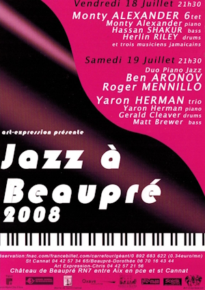 Affiche Jazz à Beaupré Festival Roger Mennillo 2008