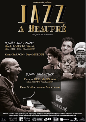 Affiche Jazz à Beaupré Festival Roger Mennillo 2016